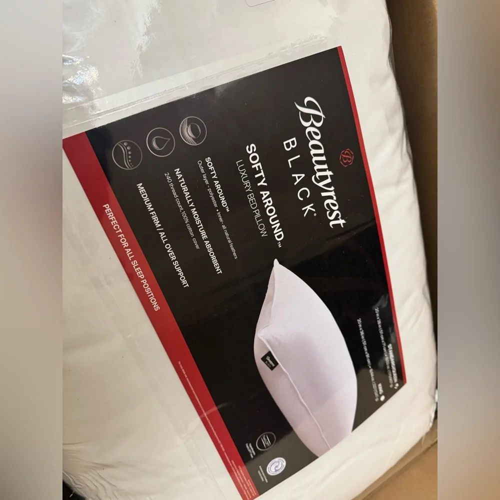 🎉LAST PIECE🎉2PC BEAUTYREST BLACK Luxurious Down‎ And Feather Blend Pillow